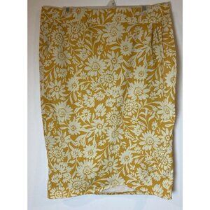 Rip Skirt Hawaii Wrap Skirt Tropical Orange Cream Floral Large L